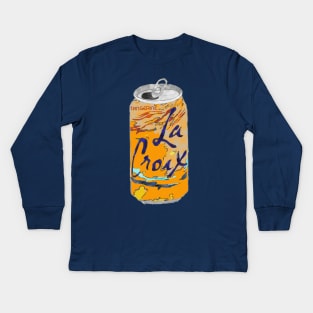 Tangerine La Croix Kids Long Sleeve T-Shirt